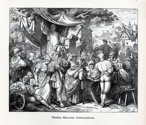Tetzel Prodej odpustků, 1882 od Unbekannt