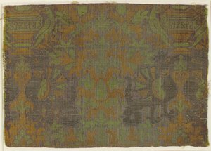 Textil s rostlinami a zvířaty, italština, 15. století. od Unbekannt