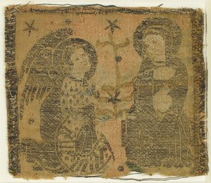 Textil se Zvěstováním, italština, 14. století. od Unbekannt