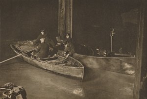 Temžská policie na noční hlídce, která hlídá bezpečí řeky, c1935. od Unbekannt