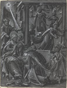 Klanění králů [recto], c. 1600. od Unbekannt