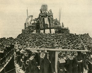Arcibiskup z Yorku navštěvuje britské námořníky Royal Navy, první světová válka, 1914, c1920. od Unbekannt