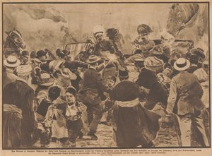 Atentát na arcivévodu Františka Ferdinanda Rakouského a jeho manželku v Sarajevu, 28. června 1914. od Unbekannt