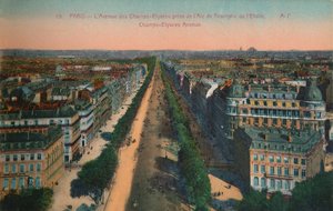 Avenue des Champs-Elysees, Paříž, c1920 od Unbekannt