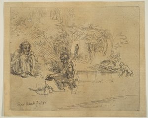 The Bathers, 1651. od Unbekannt