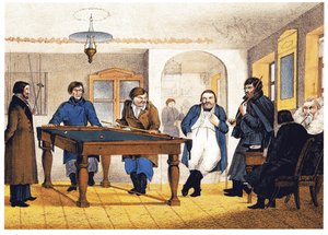 Billiard Room, počátek 19. století. od Unbekannt