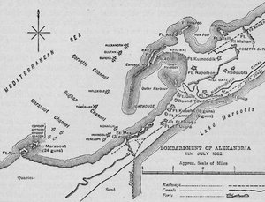 Bombardování Alexandrie: Sketch Map, 1902 od Unbekannt