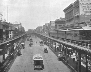 The Bowery, při pohledu na sever, New York, USA, c1900. od Unbekannt