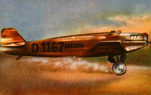 Bremen Junkers W 33 opouští Baldonnel Airport, Irsko, 12. dubna 1928, 1932. od Unbekannt