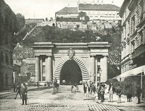 Budínský hradní tunel, Budapešť, Rakousko-Uhersko, 1895. od Unbekannt