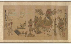 Buddha oslovující Yamaraju v Kusinagara, 12.-13. století. od Unbekannt