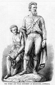 Památník Burkeho a Willse v Melbourne, Austrálie, 1865 od Unbekannt