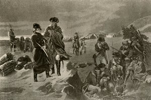 Tábor ve Valley Forge. Důstojnické pláště a holandské přikrývky pro vojáky, c1777, 1937. od Unbekannt