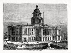 Kapitol, Sacramento, Kalifornie, USA, 1877 od Unbekannt