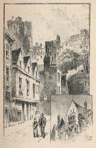 Hrad z ulice Temže. Kousek vnějších zdí, 1895 od Unbekannt