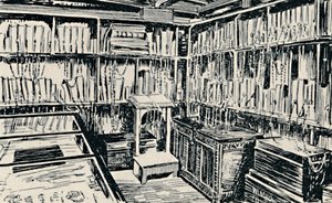 The Chained Library ve Wimborne, 1929 od Unbekannt