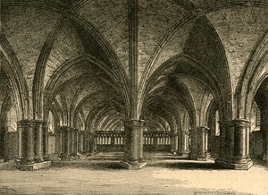 Kostel sv. Víry, krypta starých sv. Pavla, z pohledu od Hollara, 1897. od Unbekannt