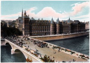 Conciergerie a Pont Neuf, Paříž, c1900 od Unbekannt