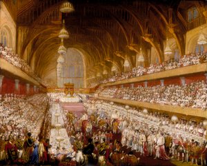 Korunovační hostina krále Jiřího IV ve Westminster Hall, 1821 od Unbekannt
