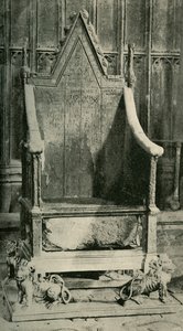 Korunovační křeslo, obsahující starověký kámen, 1902. od Unbekannt