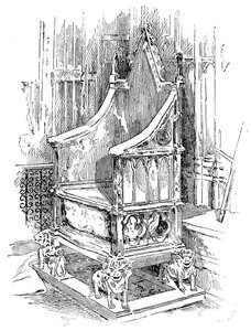 The Coronation Chair, Westminster Abbey, Londýn, 1900 od Unbekannt