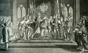 Korunovace Anny Boleynové korunou svatého Edwarda, 1902. od Unbekannt