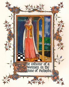 Kostým ženy v době Richarda II., 14. století, 1904 od Unbekannt