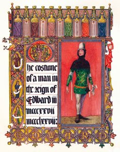 Kostým muže za vlády Edwarda III., c1353 od Unbekannt