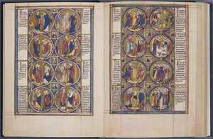 Stvoření. Bible moralisée Codex Vindobonensis 2554, asi 1250 od Unbekannt