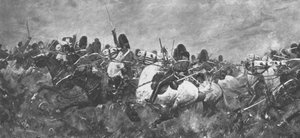 Krymská válka, 1854-56: Rally of the Scots Greys...u Balaclava, 1901. od Unbekannt