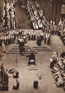 Vévoda z Kentu vzdává hold nově korunovanému králi Jiřímu VI., 1937 od Unbekannt