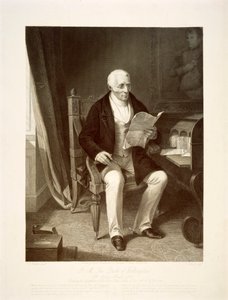 Vévoda z Wellingtonu čte do svého domu Apsley House, Londýn, 1846 od Unbekannt