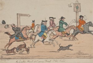 Velikonoční lov v Epping Forest, Plate Second, ca. 1810. od Unbekannt