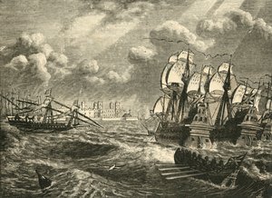 Anglická flotila před Cádizem, 1596, 1890. od Unbekannt