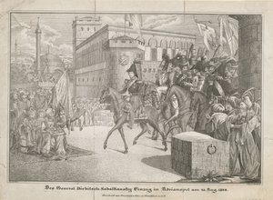 Vstup grafika Ivana Ivanoviče Diebitsche-Zabalkanského do Adrianopole, 1829 od Unbekannt