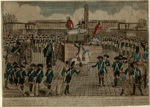 Poprava Marie Antoinetty na Place de la Revolution 16. října 1793, c. 1793. od Unbekannt
