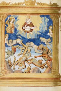 Pád Lucifera. Z knihy hodin, c. 1500 od Unbekannt