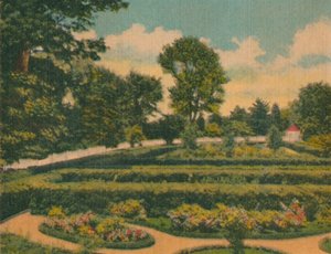 Květná zahrada, pohled na západní konec, 1946 od Unbekannt