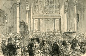 Květinové kázání v kostele St. Catherine Cree, c1872. od Unbekannt