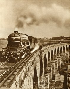 The Flying Scotsman...nepřetržitý provoz mezi Kings Cross a Newcastle, 11. července 1927, 1935. od Unbekannt
