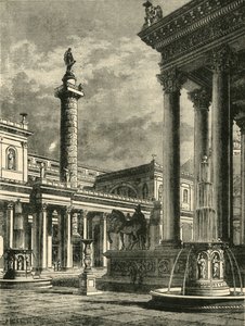 Fórum a Trajanův sloup restaurování, 1890. od Unbekannt