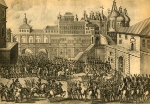 Francouzi vstupují do města Moskvy, září 1812, 1921. od Unbekannt
