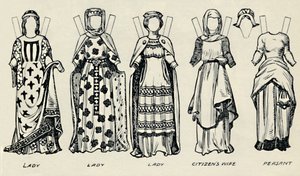 The Gallery of British Costume: How The English Dressed in King Johns Time, c1934 od Unbekannt