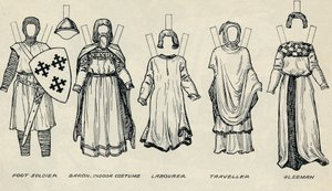 The Gallery of British Costume: Types of Dress in Early Plantagenet Times, c1934 od Unbekannt