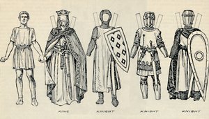 The Gallery of British Costume: Types of Dress in Early Plantagenet Times, c1934 od Unbekannt