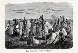 The Great Sea-Fight Off Sluys, 1882 od Unbekannt