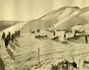 Lyžařský vlek Hafelekarbahn, Innsbruck, Tyrolsko, Rakousko, c1935. od Unbekannt