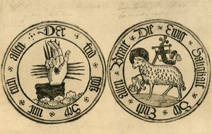 Ruka Boží a Agnus Dei, 1915. od Unbekannt