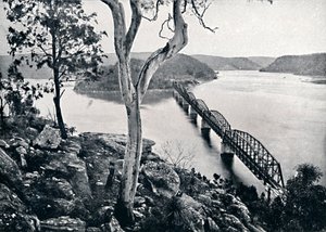 Řeka a most Hawkesbury, c1900. od Unbekannt