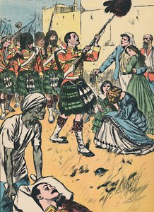 Highlanders vstupující do Lucknow, c1907 od Unbekannt